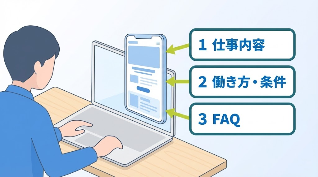 スマホで読まれる求人LPの「正しい並べ方」：応募が増えるレイアウト基本3パターン