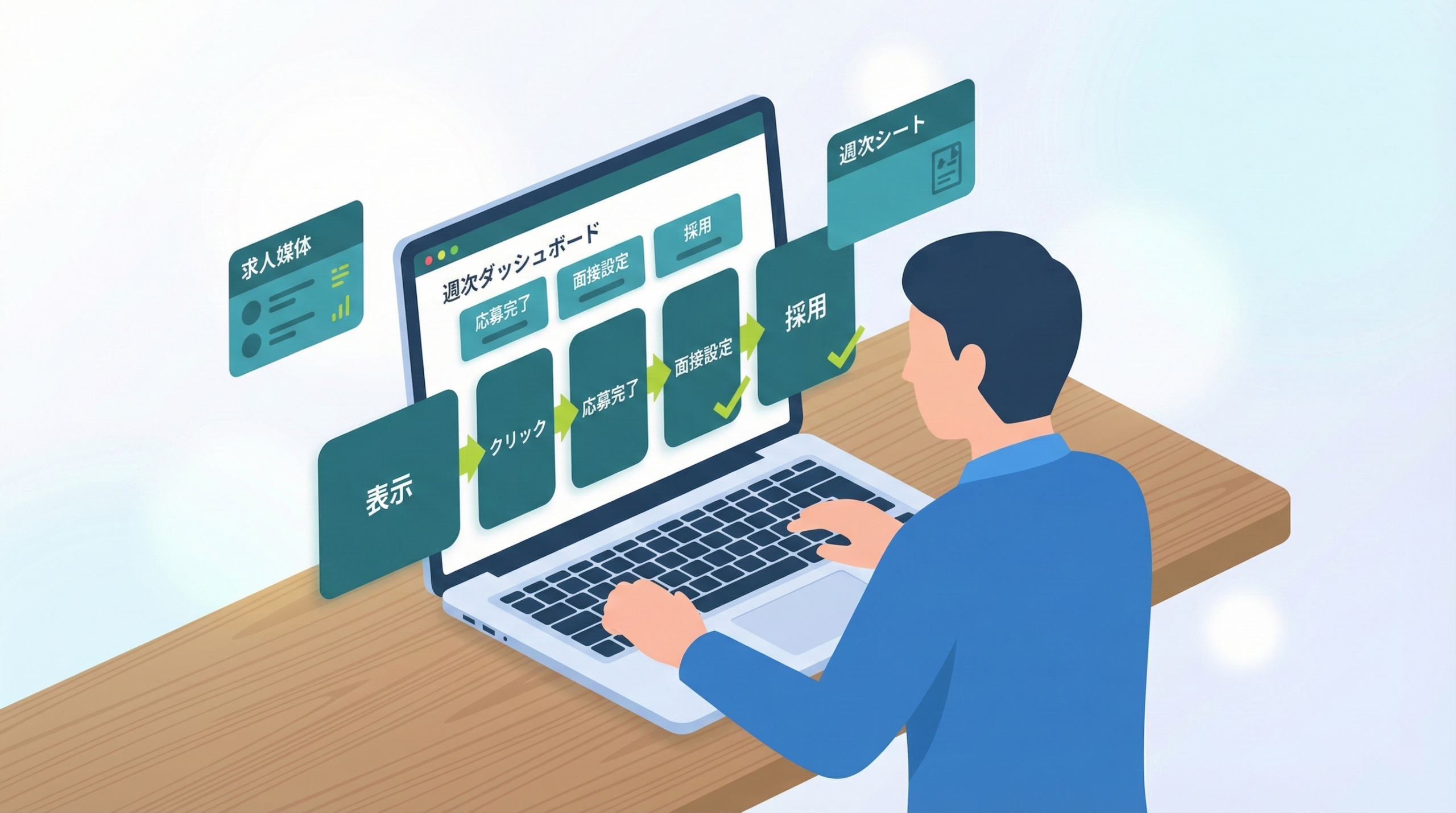 採用の数字が一目で分かる：スプレッドシート1枚ダッシュボードの作り方