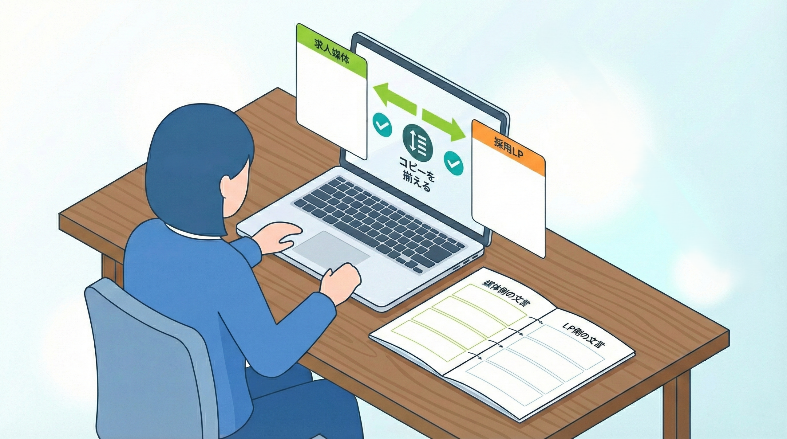 求人媒体とLPの訴求ズレをなくす「コピー整理シート」の作り方