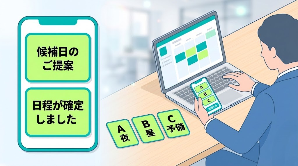 面接日程調整をラクにする「候補日3パターン」テンプレート