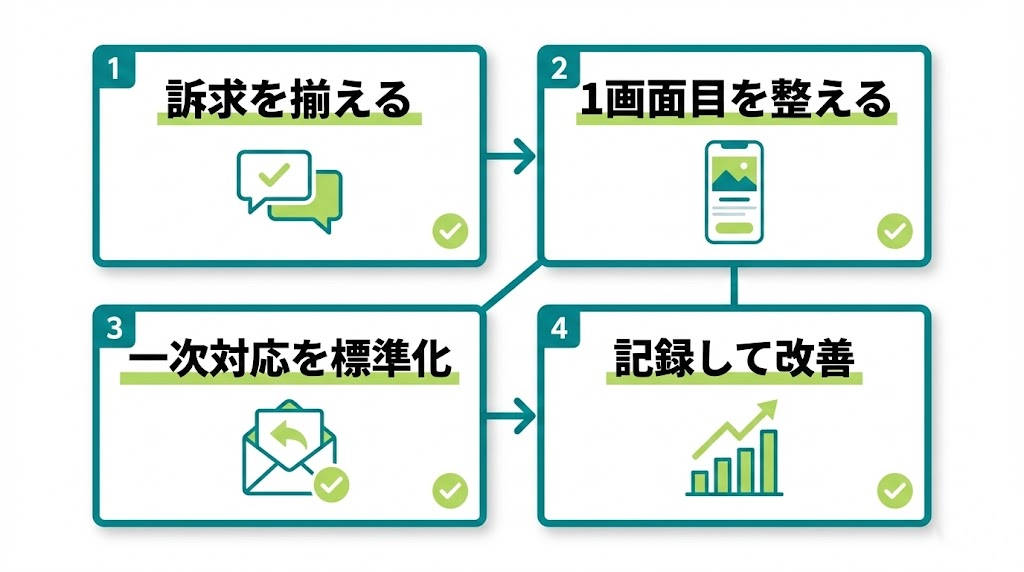 採用導線の土台4つを整理した図