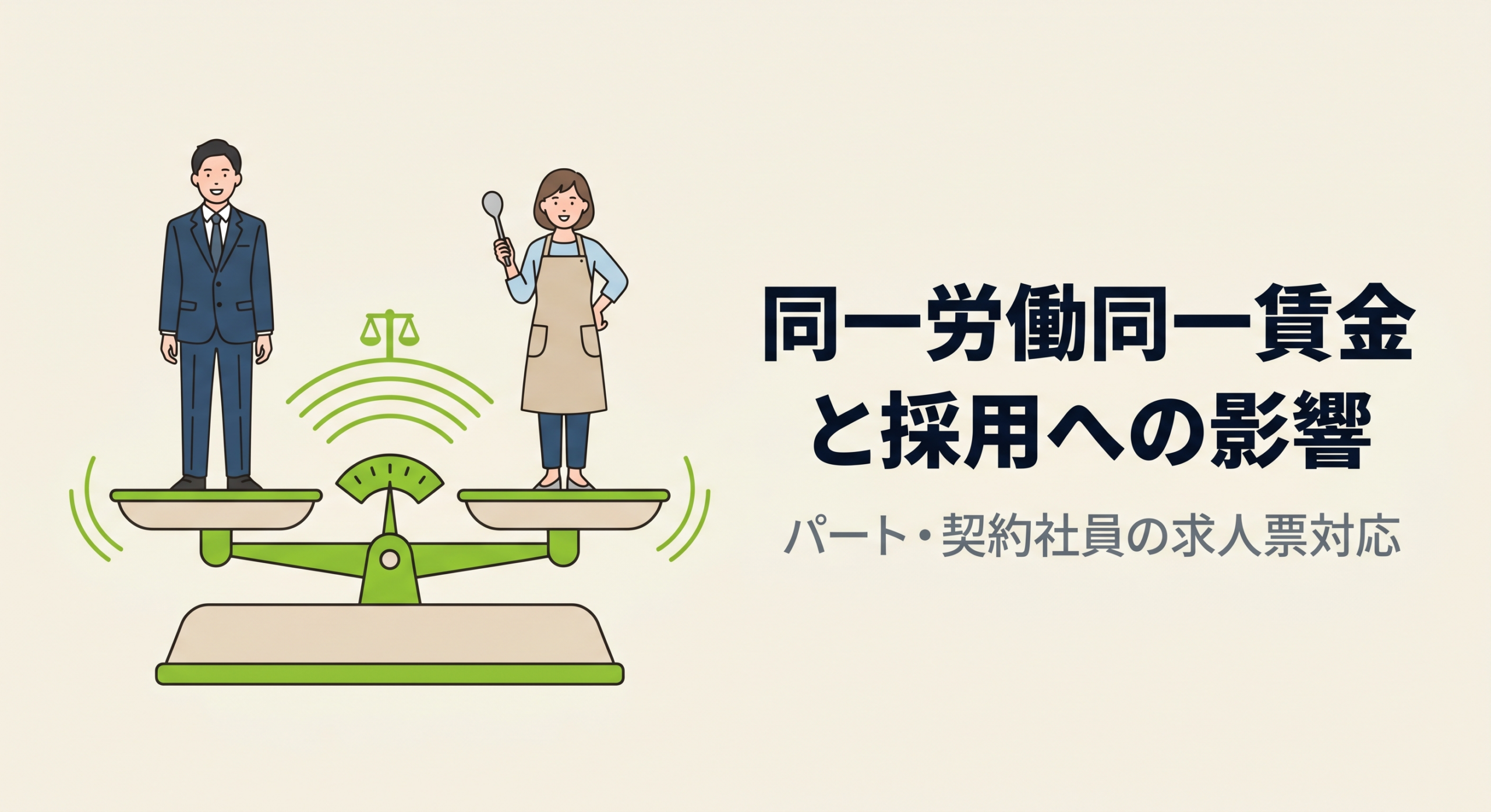 同一労働同一賃金と採用への影響｜パート・契約社員の求人票対応