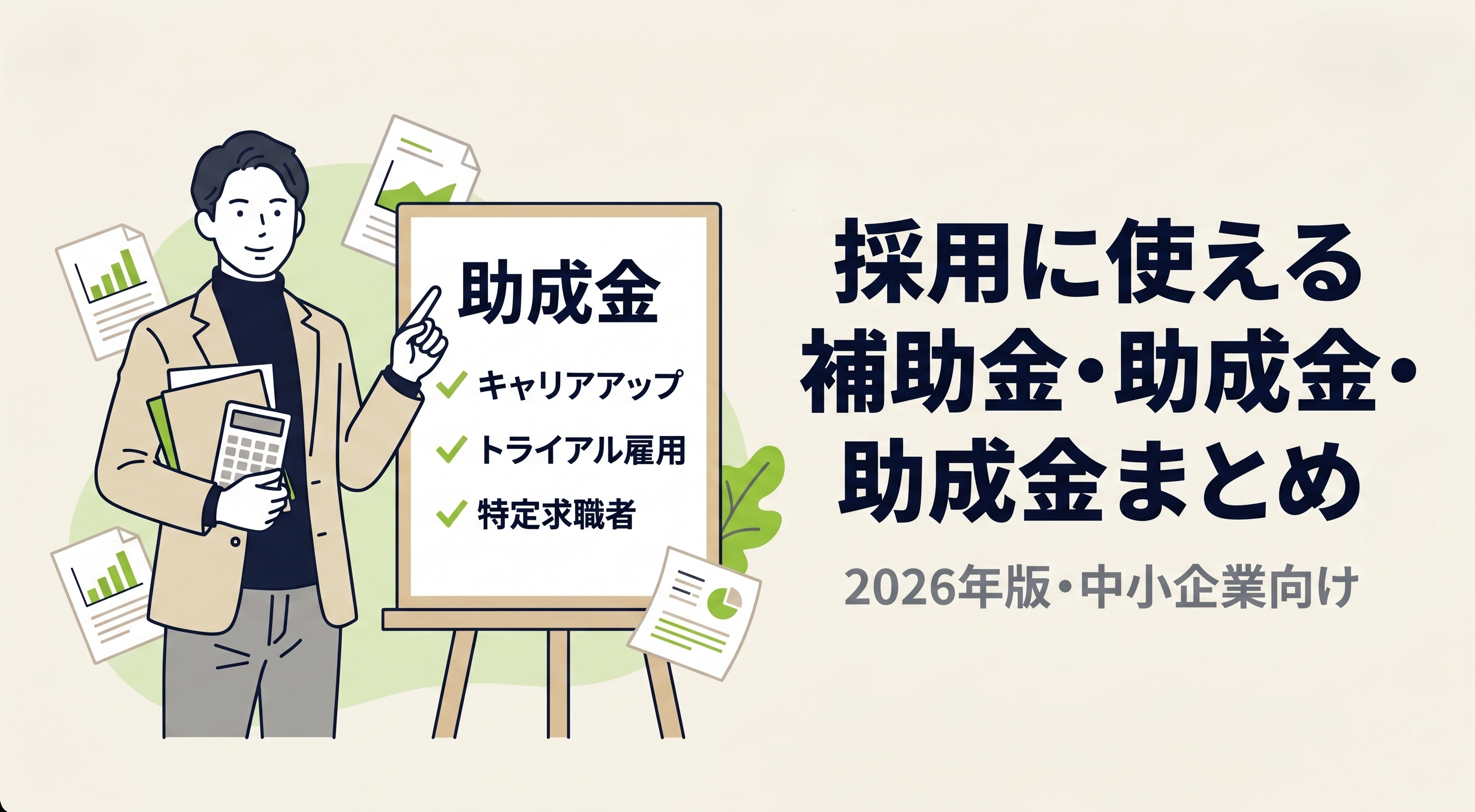 採用強化に向けた補助金・助成金まとめ｜2026年版・中小企業向け