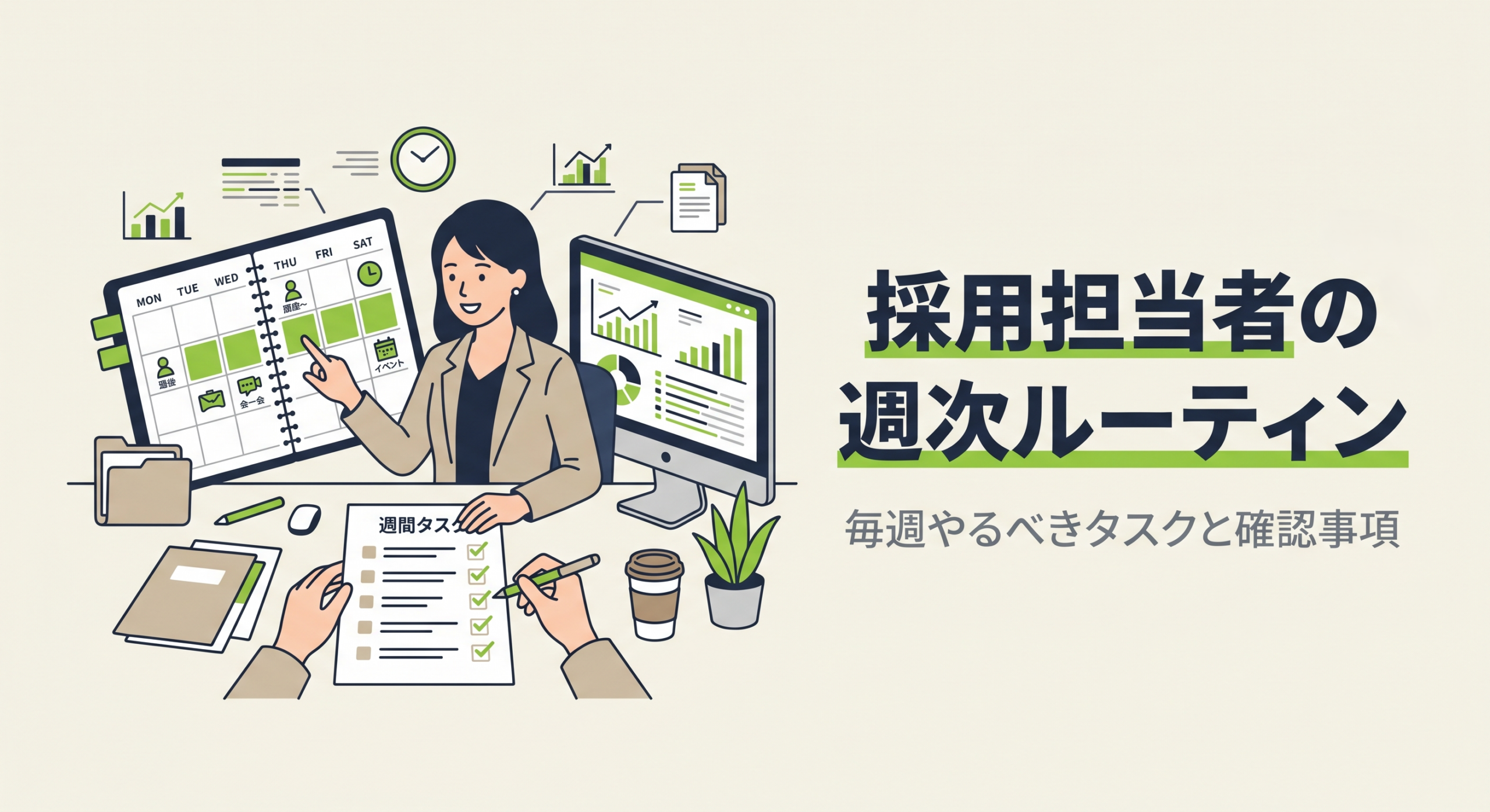 採用担当者の週次ルーティン｜毎週やるべきタスクと確認事項
