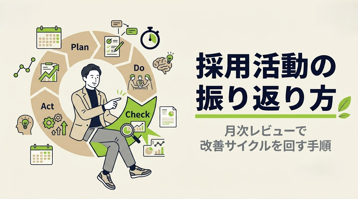 採用活動の振り返り方｜月次レビューで改善サイクルを回す手順