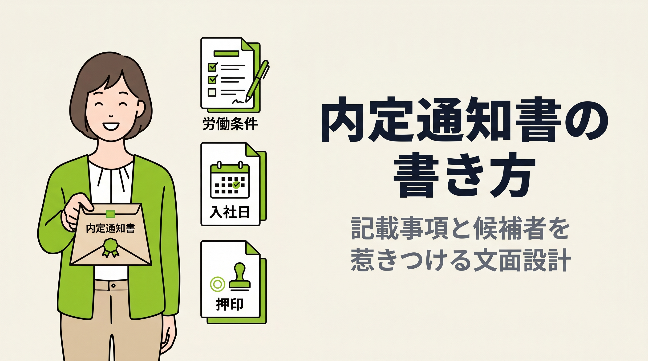 内定通知書の書き方｜記載事項と候補者を惹きつける文面設計
