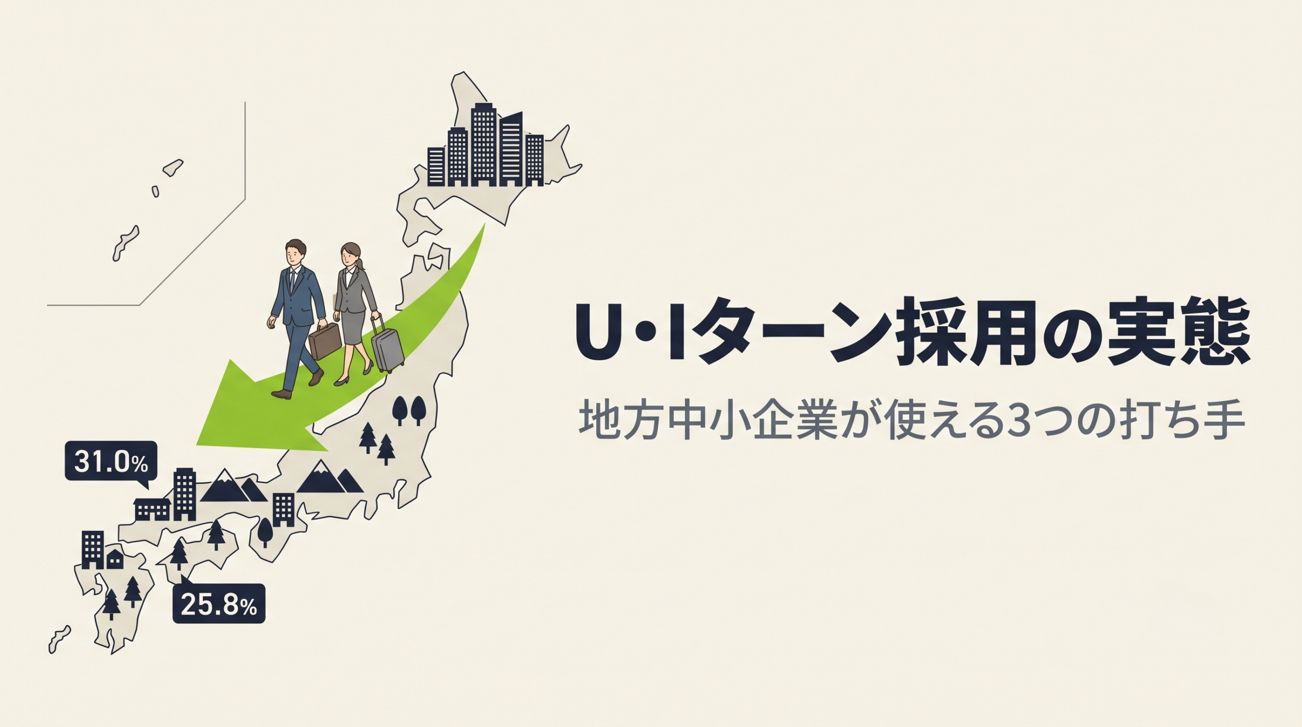 U・Iターン採用の実態｜地方中小企業が使える3つの打ち手