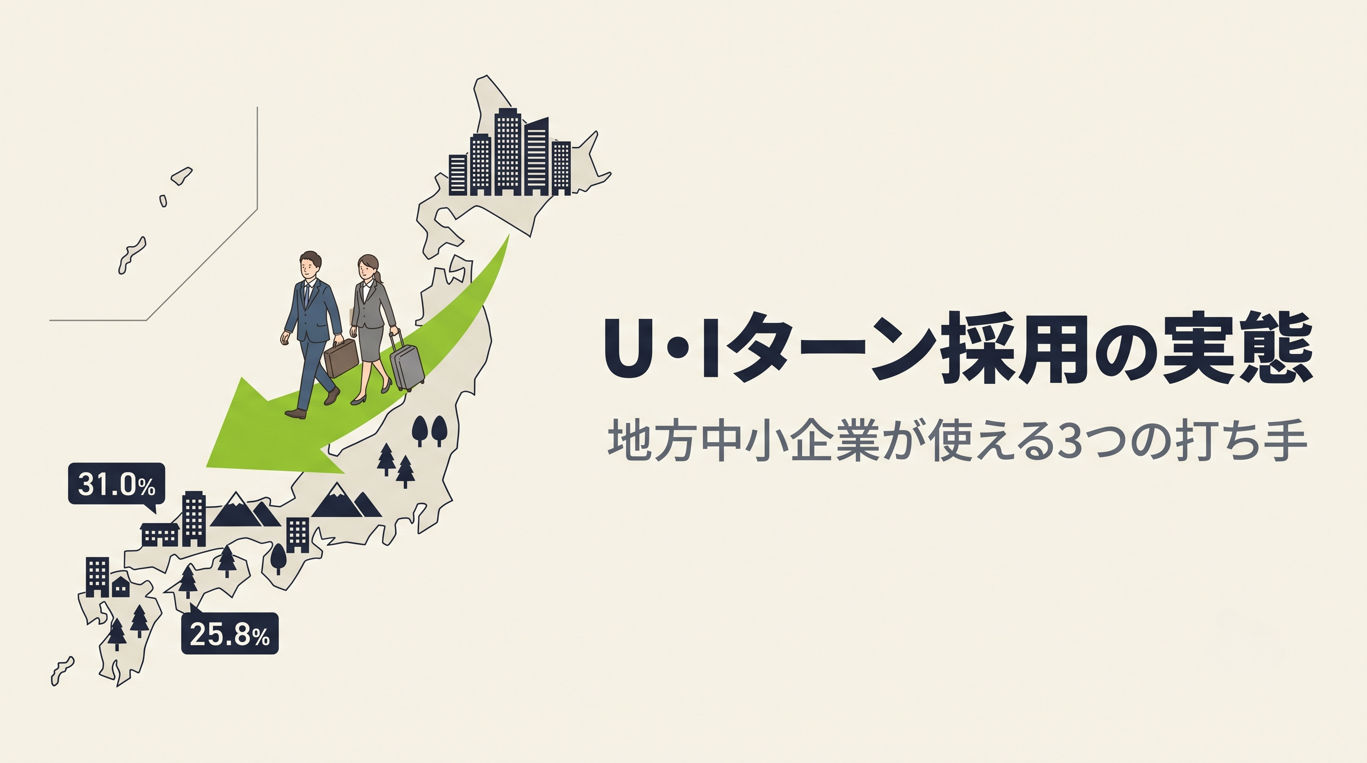 U・Iターン採用の実態｜地方中小企業が使える3つの打ち手
