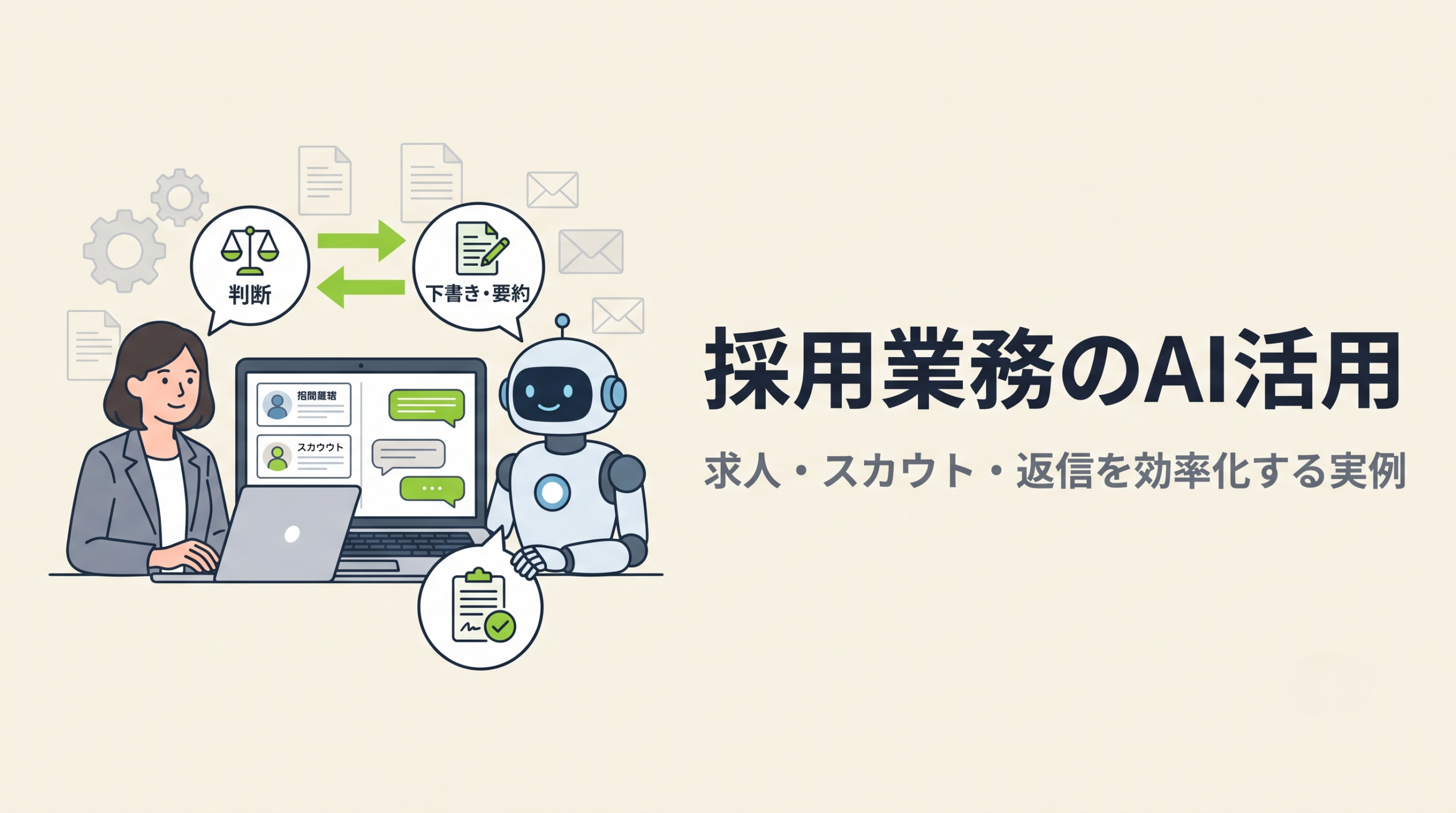 採用業務のAI活用｜求人・スカウト・返信を効率化する実例